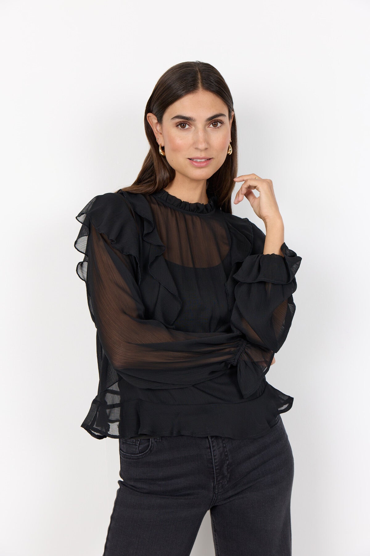 SC-NAIA 3 Bluse Sort