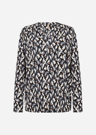 SC-FELICITY AOP 527 Bluse Sort