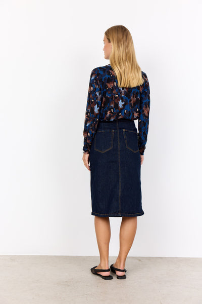 SC-MARICA AOP 341 Bluse Mørk blå