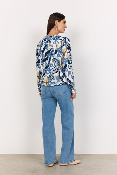 SC-FELICITY AOP 502 Bluse Lyseblå