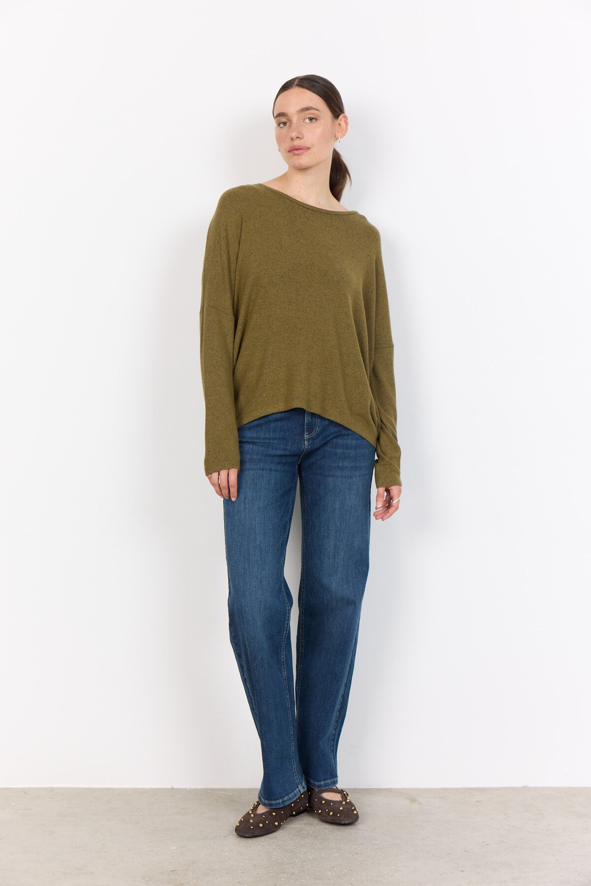 SC-BIARA 1 Bluse Oliven