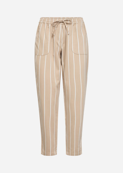 SC-AKILA STRIPE 6-C Bukser Lys sand