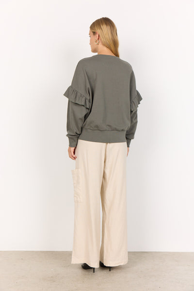 SC-ODETTE 7 Bluse Støvet Grøn
