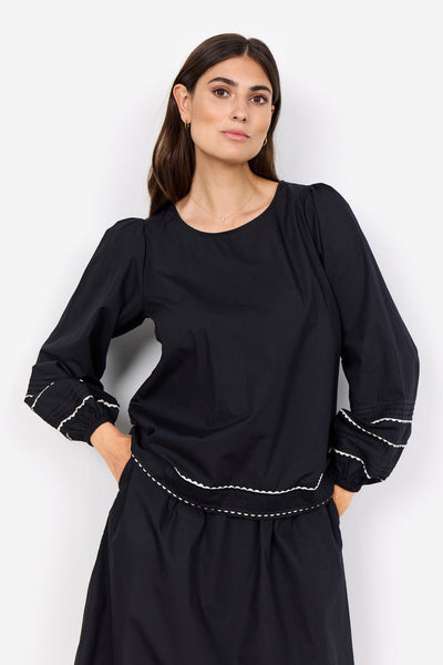 SC-MILLY 8 Bluse Sort