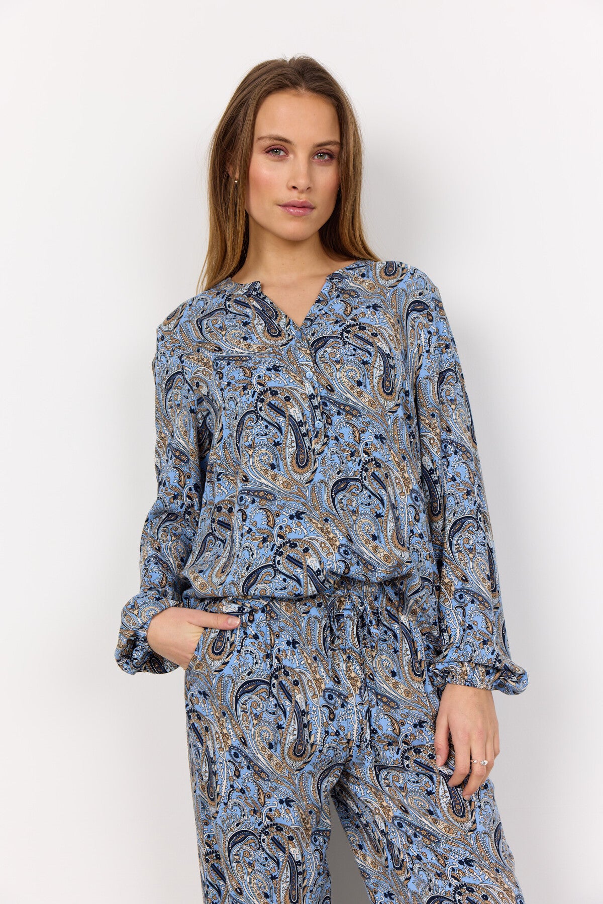 SC-PIANNA 2 Bluse Lyseblå