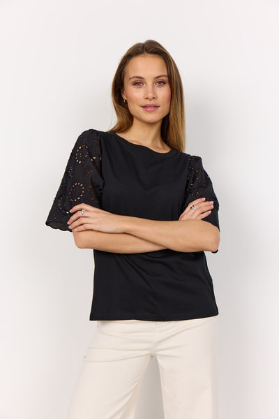SC-LORAINE 3 Bluse Sort