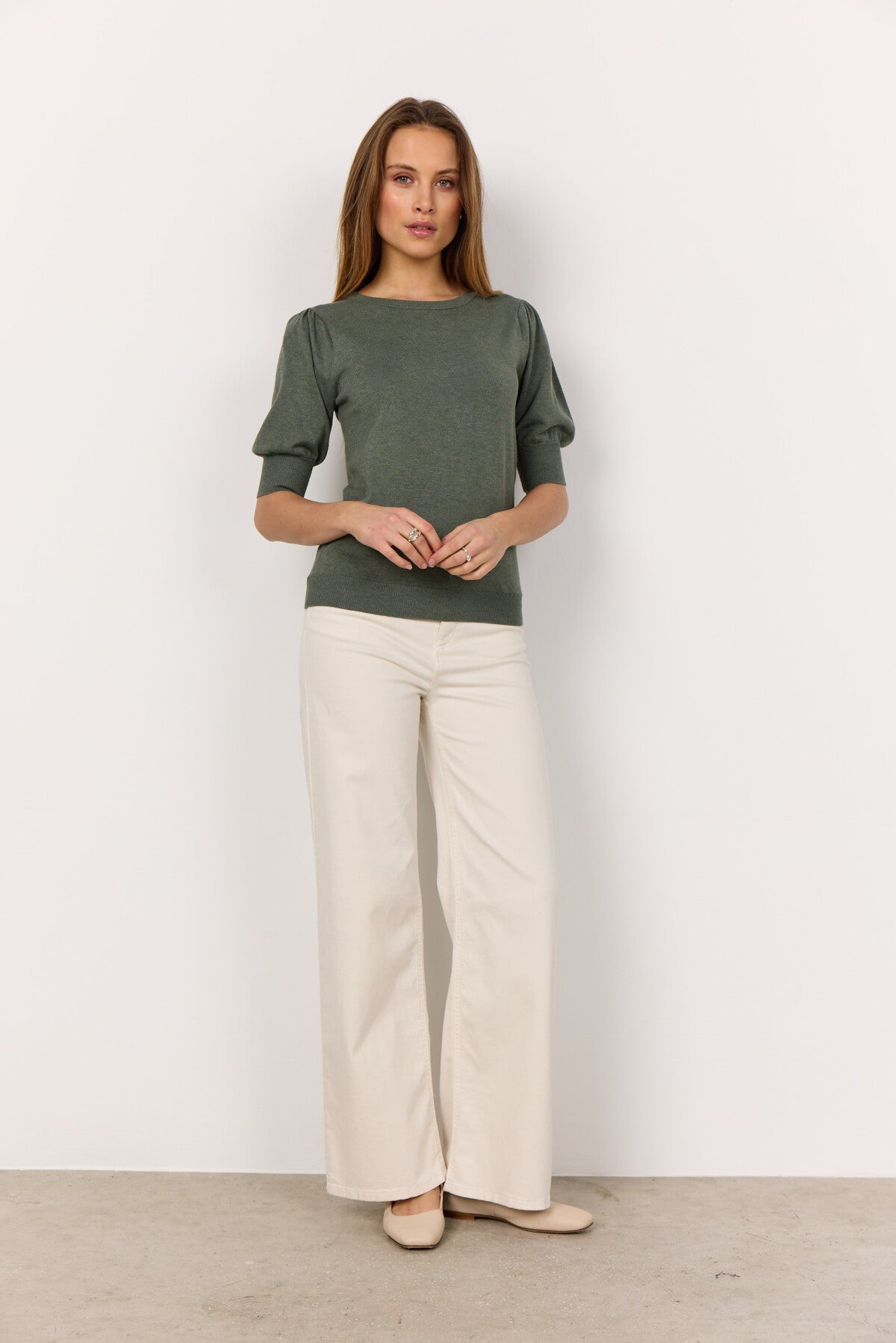 SC-DOLLIE 753 T-shirt Støvet Grøn