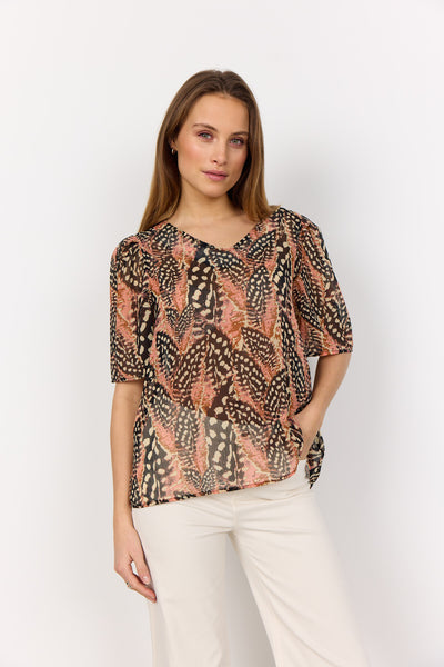 SC-PIRIL 1 Bluse Koral