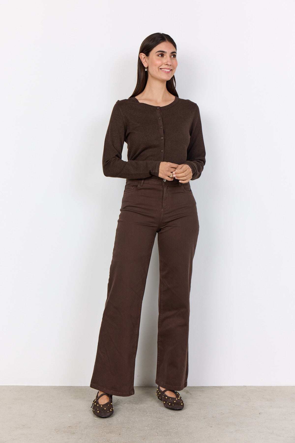 SC-DOLLIE 446 Cardigan Mørk brun