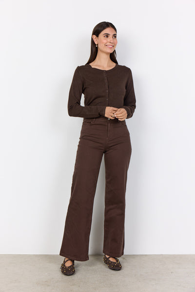 SC-DOLLIE 446 Cardigan Mørk brun