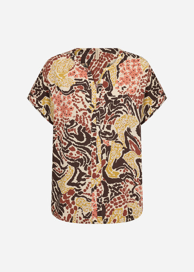 SC-ROSAELA 1 Bluse Mørk brun