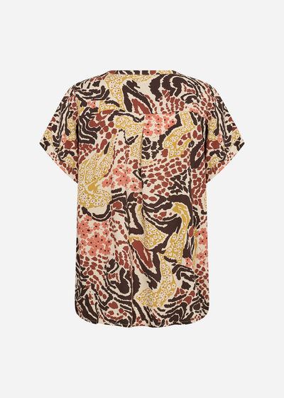 SC-ROSAELA 1 Bluse Mørk brun