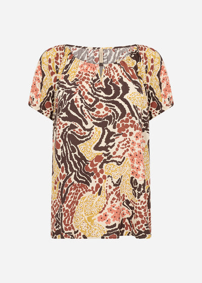 SC-ROSAELA 2 Bluse Mørk brun
