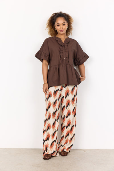 SC-NETTI 102 Bluse Mørk brun