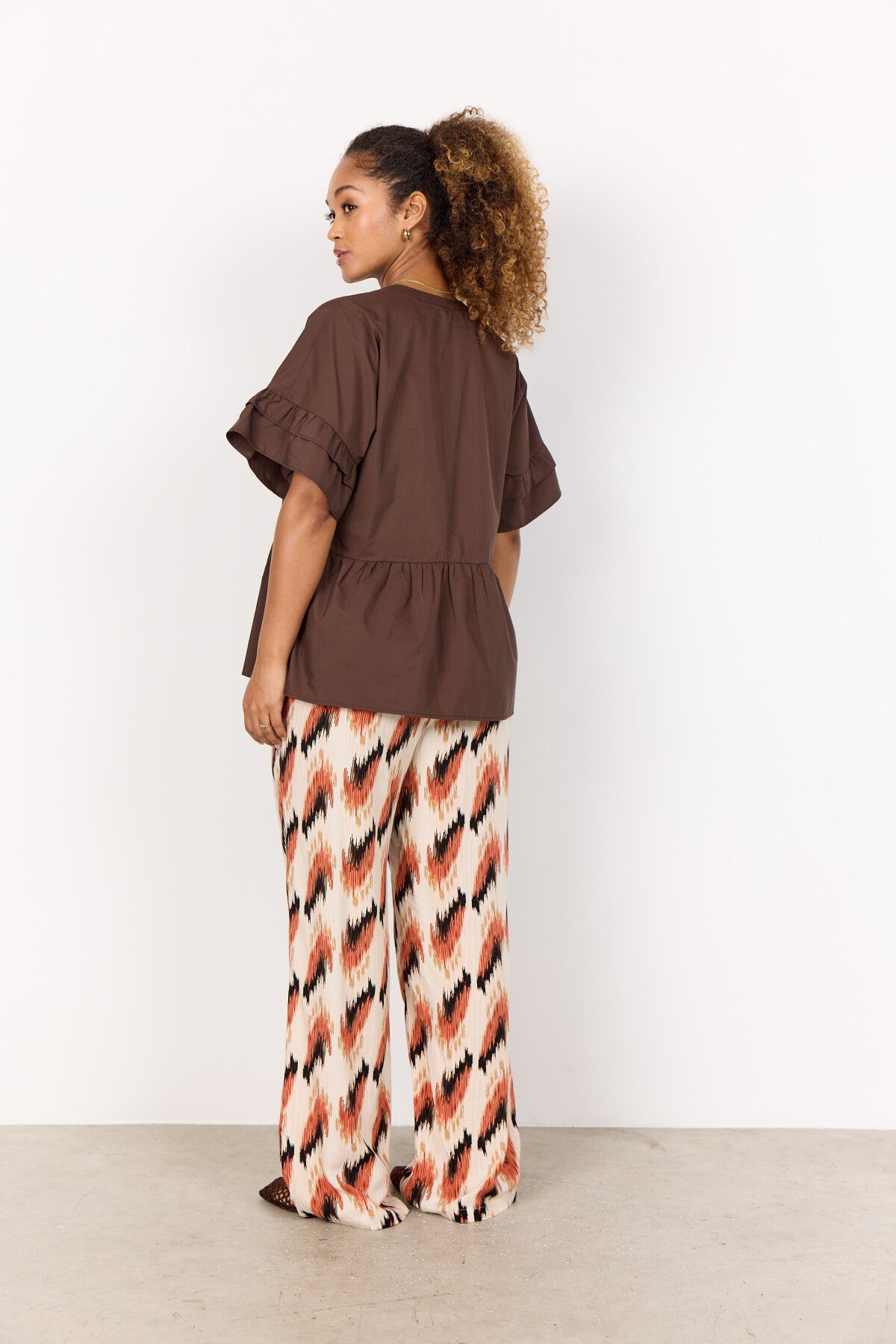 SC-NETTI 102 Bluse Mørk brun