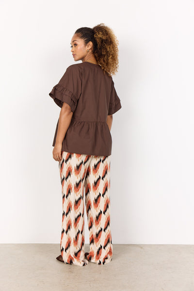 SC-NETTI 102 Bluse Mørk brun