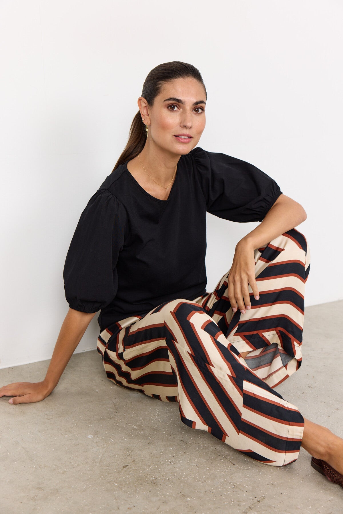 SC-DERBY 46 Bluse Sort