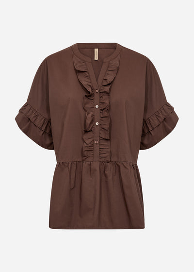 SC-NETTI 102 Bluse Mørk brun