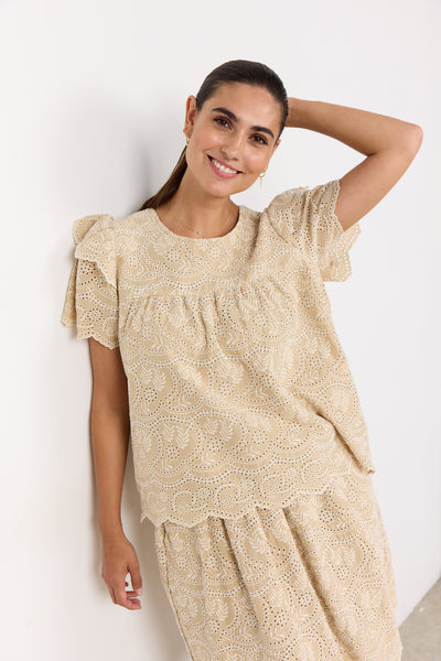 SC-RAHEEN 3 Bluse Sand