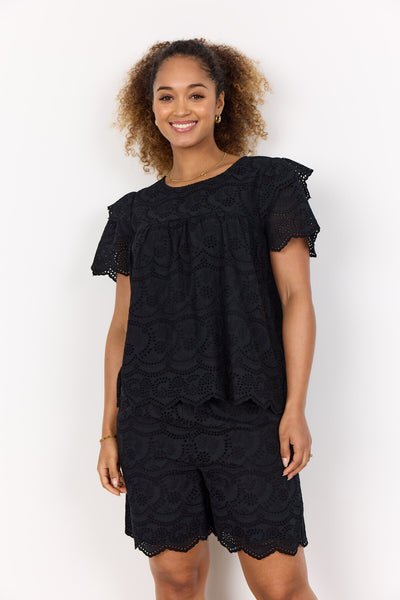 SC-RAHEEN 3 Bluse Sort