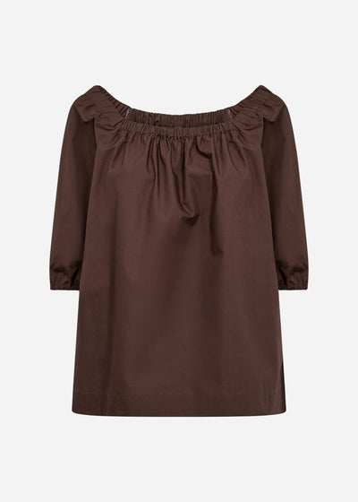 SC-RACHELLE 1 Bluse Mørk brun