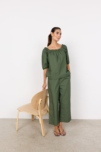 SC-RACHELLE 1 Bluse Mørkegrøn