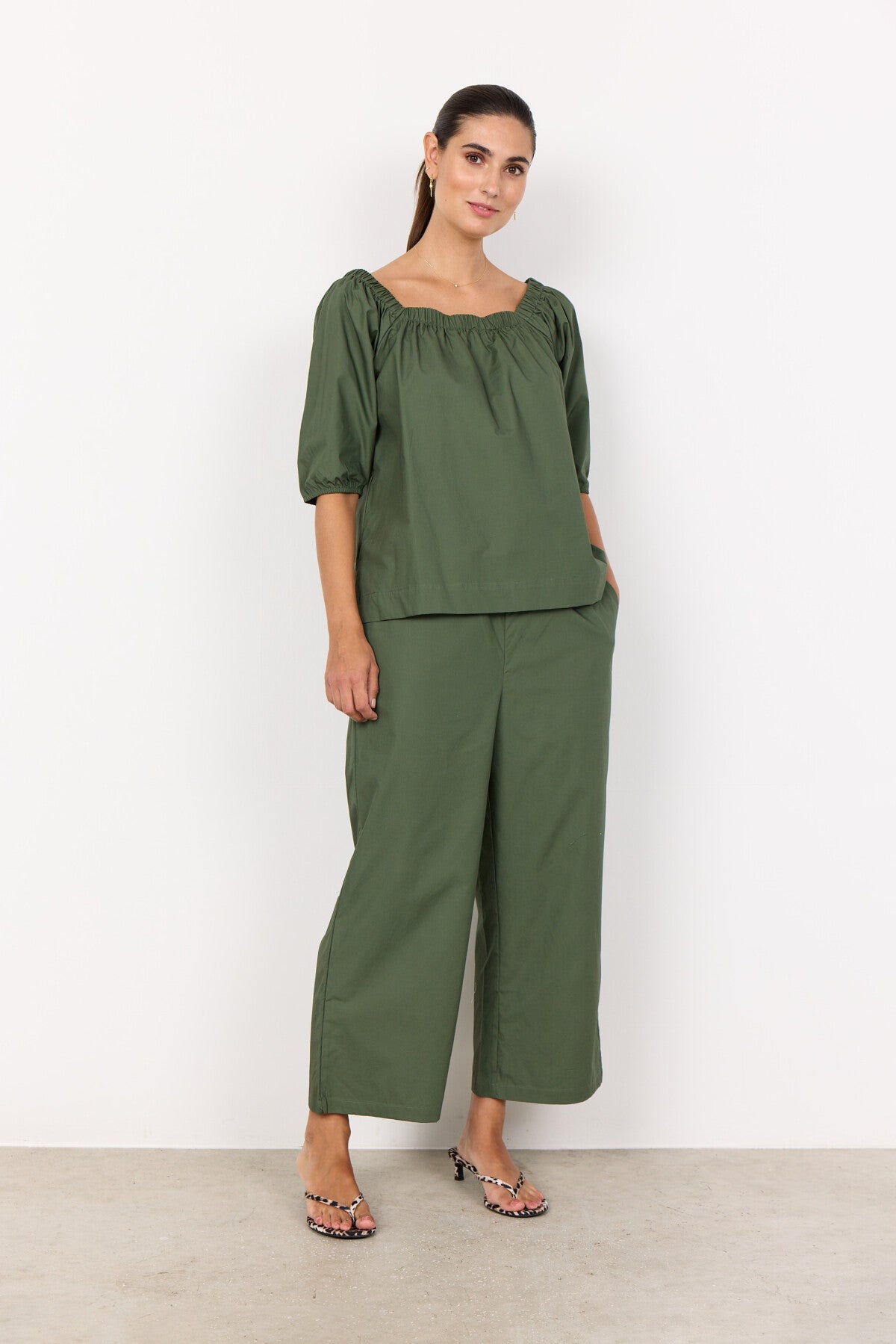SC-RACHELLE 1 Bluse Mørkegrøn