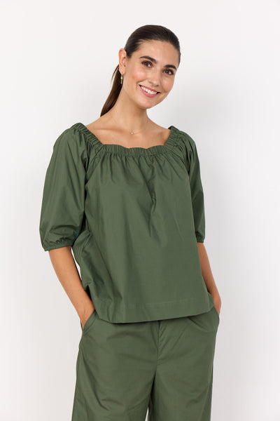 SC-RACHELLE 1 Bluse Mørkegrøn