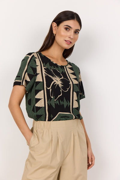 SC-ROSALIE 1 Bluse Mørkegrøn