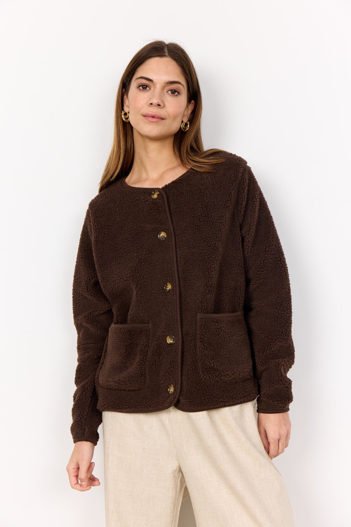 SC-ONYX 2 Cardigan Mørk brun