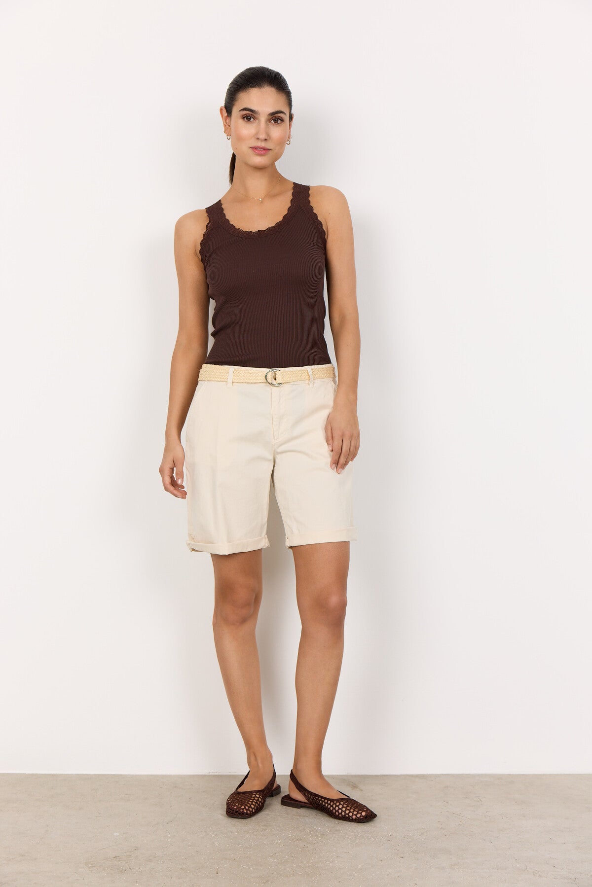 SC-ROVENA 1-B Shorts Creme