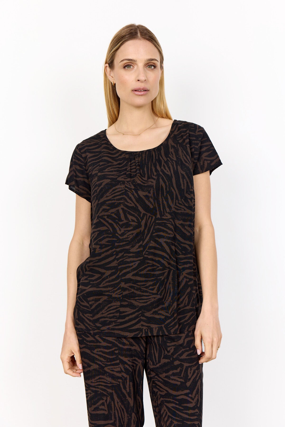 SC-SADE 1 Bluse Mørk brun