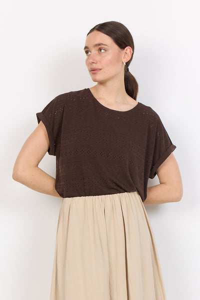 SC-SATINE 2 T-shirt Mørk brun