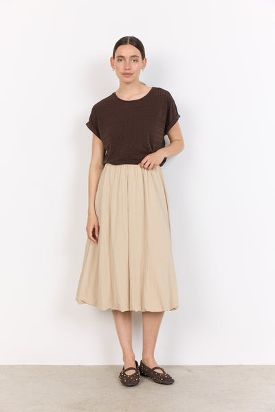 SC-SATINE 2 T-shirt Mørk brun