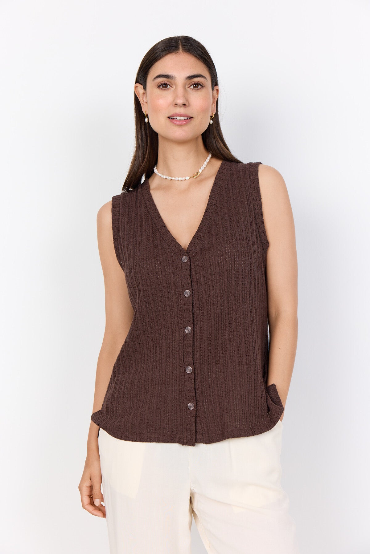 SC-SHONAS 1 Vest Mørk brun