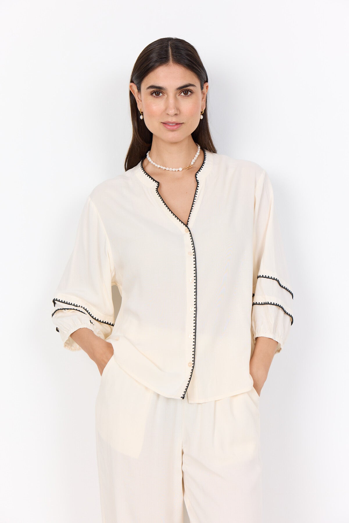 SC-RADIA 216 Skjorte Creme