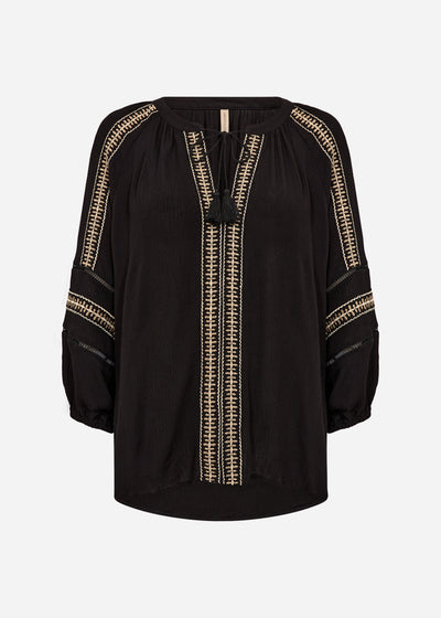SC-SEBORA 1 Bluse Sort
