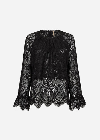 SC-VAHIDA 1 Bluse Sort