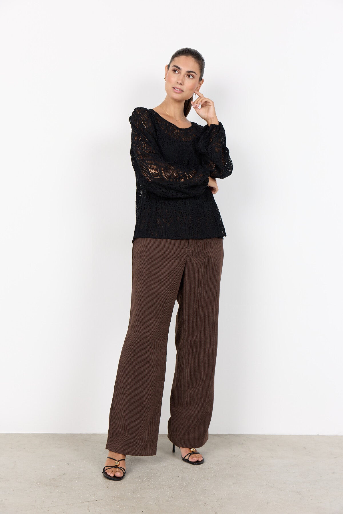 SC-VAHIDA 2 Bluse Sort