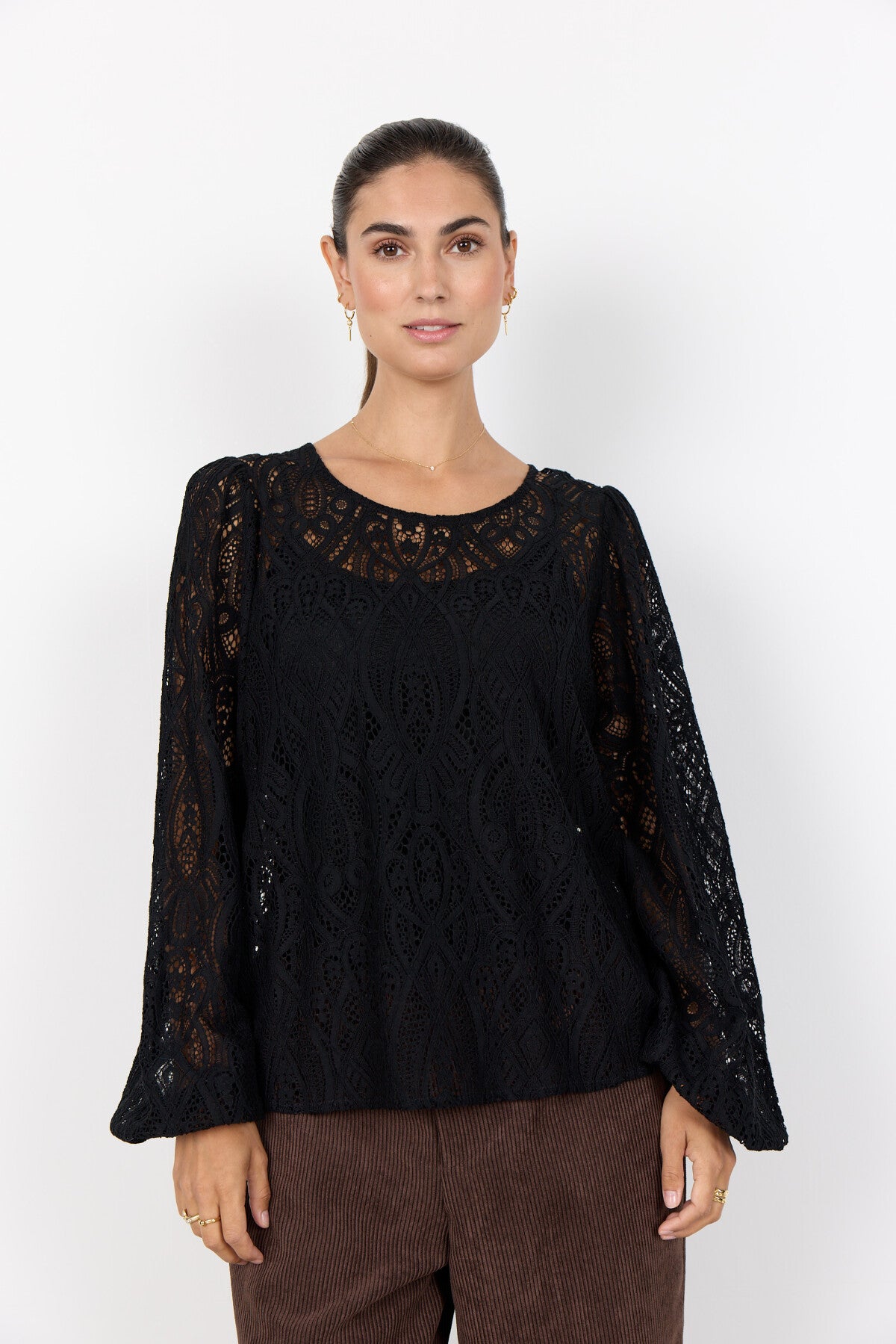 SC-VAHIDA 2 Bluse Sort