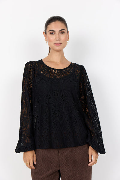 SC-VAHIDA 2 Bluse Sort