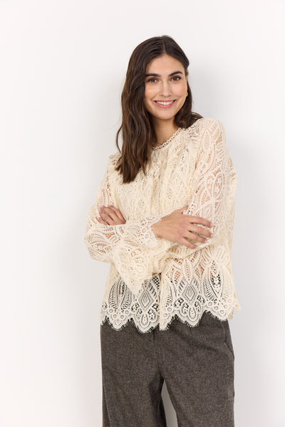 SC-VAHIDA 1 Bluse Creme