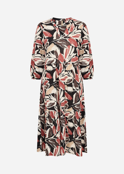 SC-FELICITY AOP 528 Kjole Rust rød