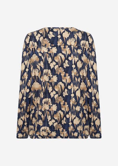 SC-FELICITY AOP 525 Bluse Mørk blå