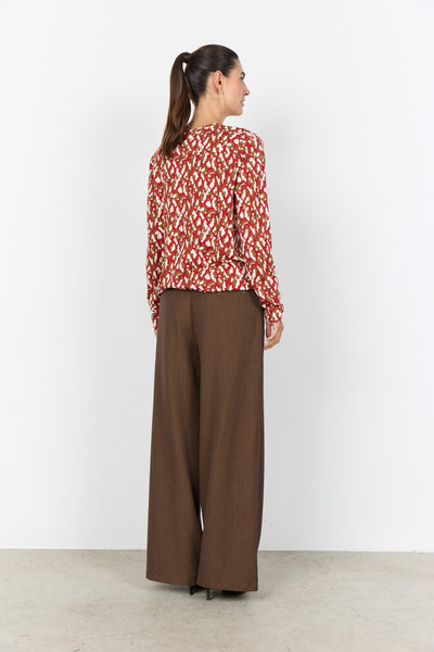 SC-FELICITY AOP 527 Bluse Rød