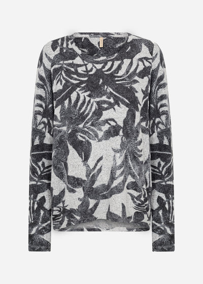 SC-BIARA AOP 152 Bluse Lys grå