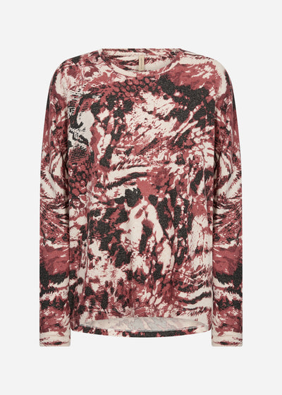 SC-BIARA AOP 141 Bluse Rust rød