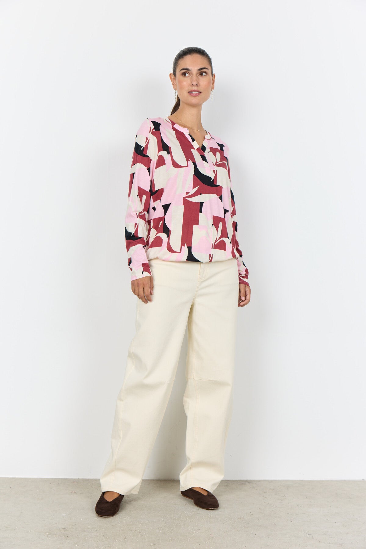 SC-FELICITY AOP 531 Bluse Lyserød