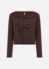 SC-KANITA 26 Cardigan Mørk blomme