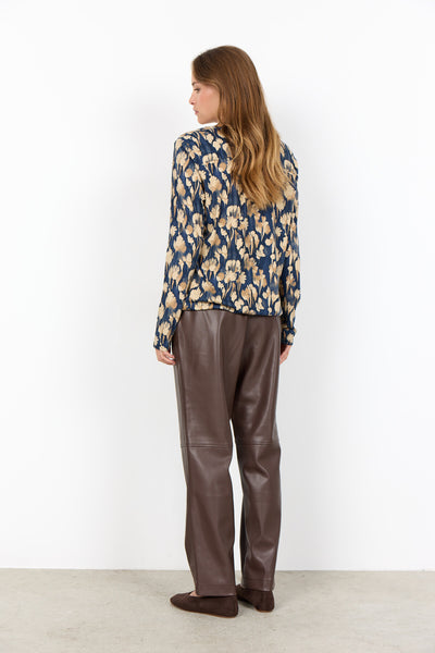 SC-FELICITY AOP 525 Bluse Mørk blå